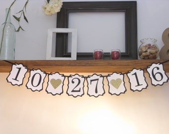 Save the Date Banner, Wedding Date Banner, Engagement Prop, Engagement Party, Bridal Shower Banner
