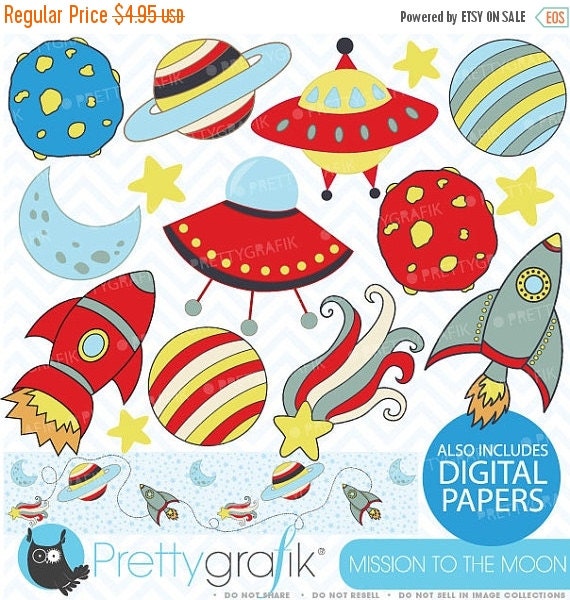 80% OFF SALE Space clipart commercial use, vector graphics, digital clip art, digital images - CL319 Il_570xn