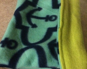 Yellow anchor snuggle sack for hedgehogs, rats, guinea pigs and small animals