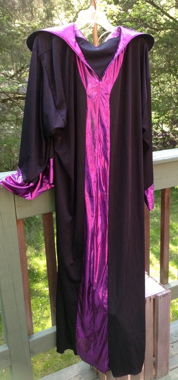 Black Purple Robe Medieval One Size Fits Most Woman's