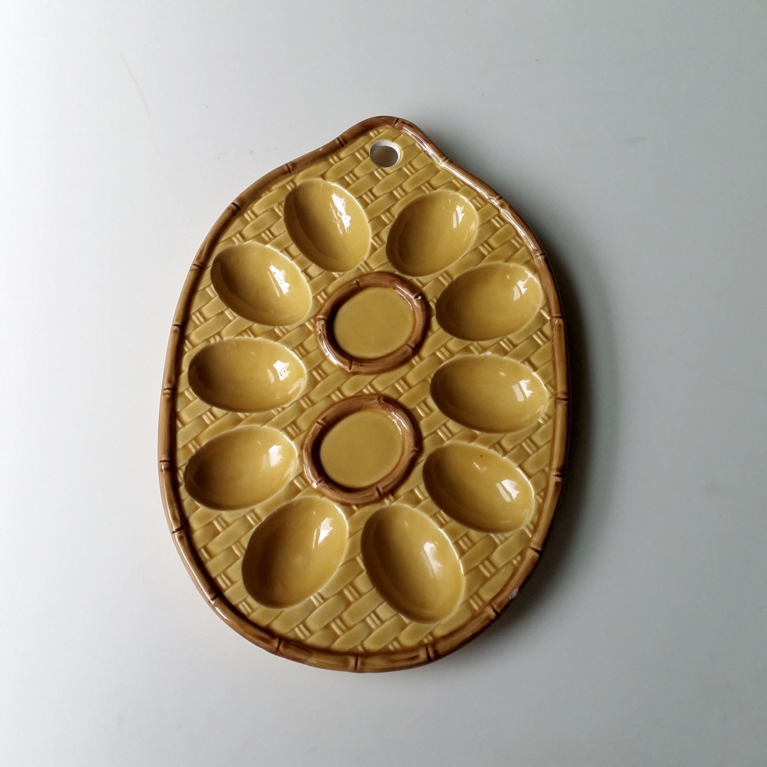 Vintage Egg Plate Egg Tray Deviled Egg Plate Retro Kitchen