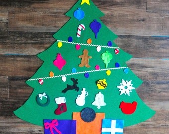 Felt Christmas Tree, with felt "lights"