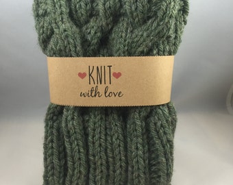 Cable Knit Boot Cuffs/ Boot Toppers in Willow