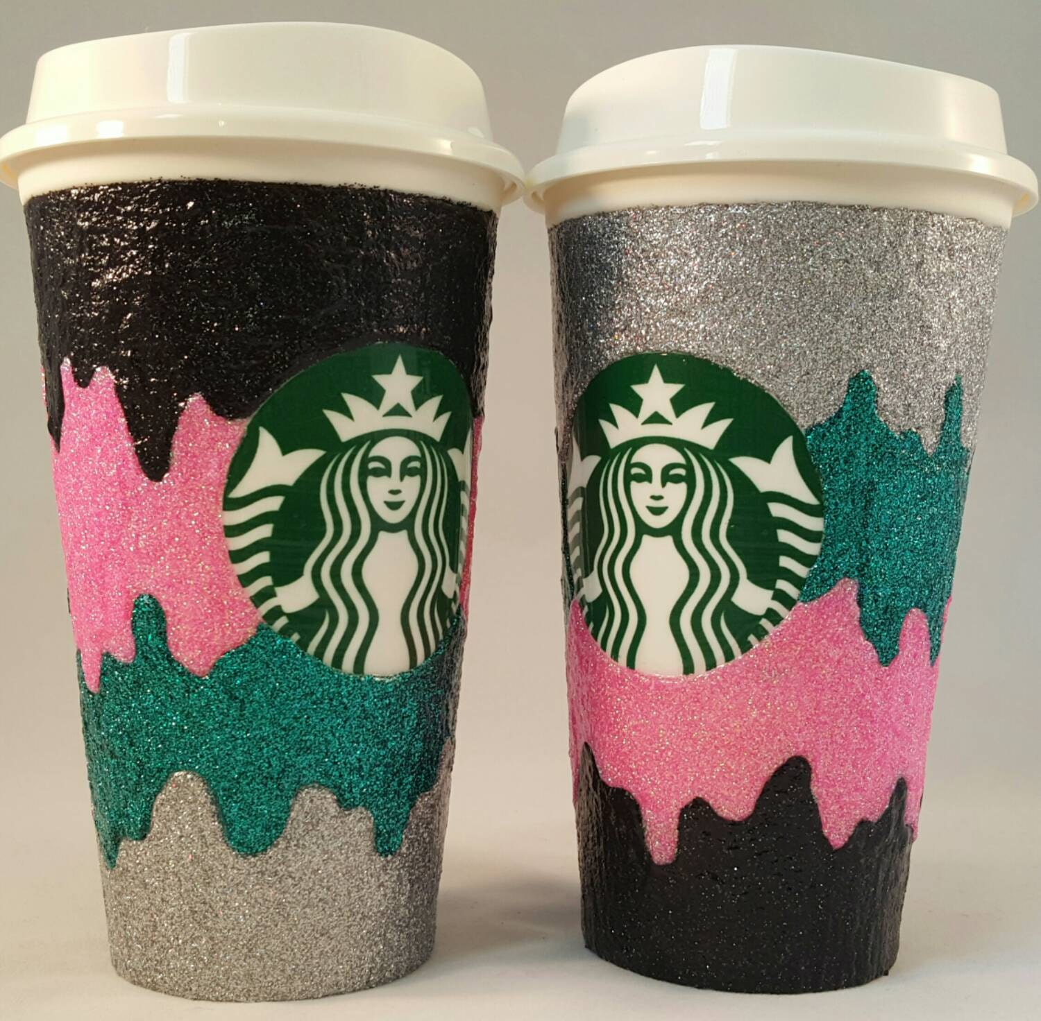 Custom Glitter Coffee  Cup  MELT design  Custom Decorated 