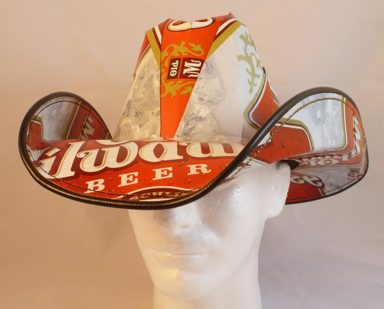 Beer Box Cowboy Hats. Made from recycled Old Milwaukee beer