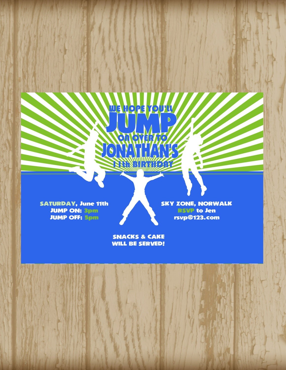 Trampoline Park Party Invitation Printable by custominviteStudio
