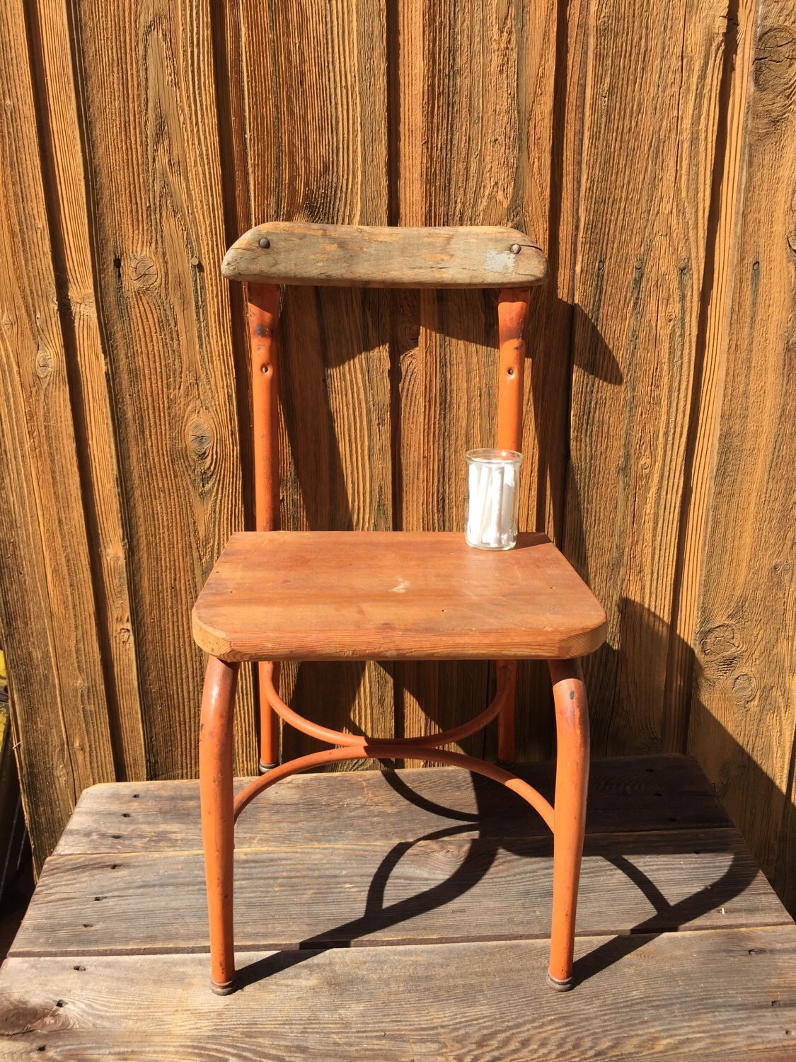 Vintage Child's Desk Chair / Kid's Chair / Wood and Metal ...