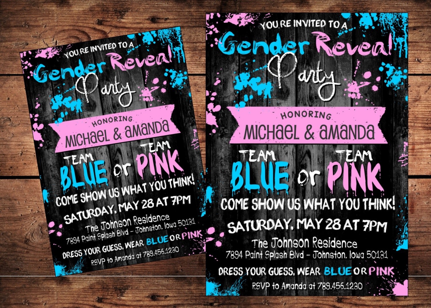 Unique Paint Splash Gender Reveal Party Gender Reveal