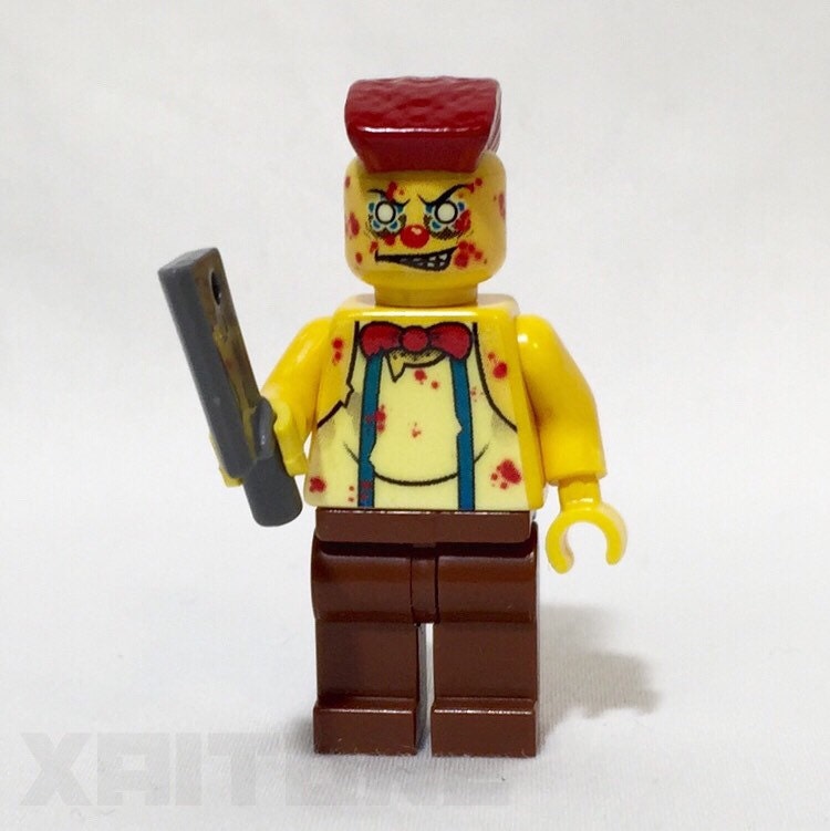 KILLER CLOWN Custom designed and made Lego Horror Minifigure