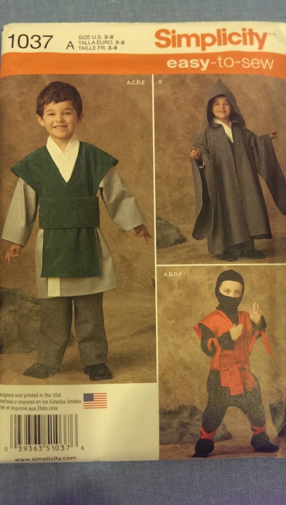 UNCUT Simplicity Star Wars Jedi Robe Pattern A