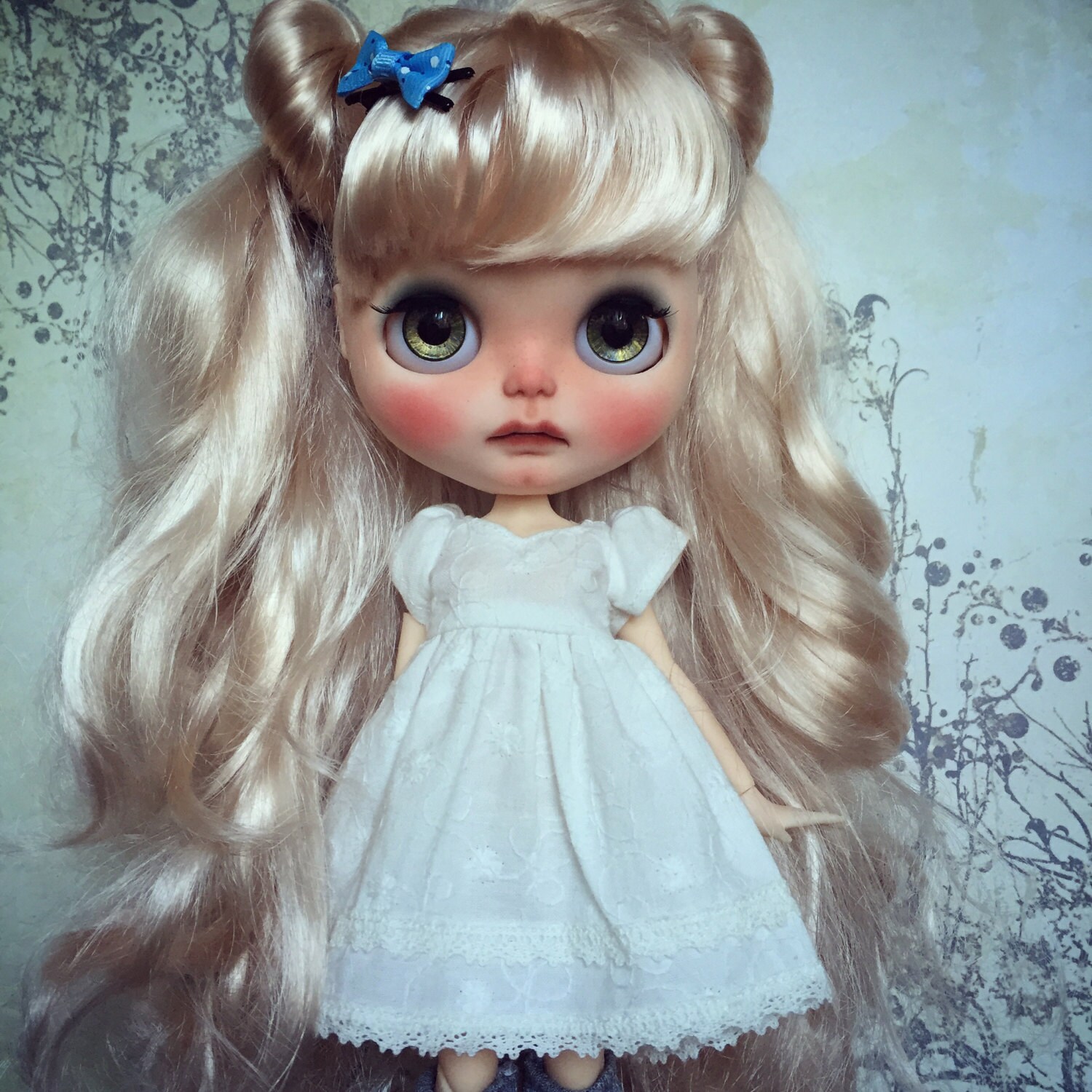 Custom Blythe Art Doll by Blythe & Shine OOAK. Blonde Hair.