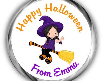 Halloween Stickers | Witch Halloween Stickers | Personalized Halloween Sticker - Many Sizes