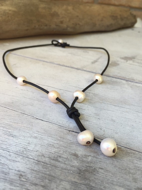 Freshwater Pearl Necklace By Carolinelenox On Etsy