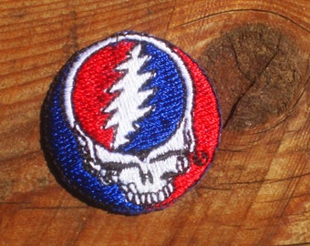 Vintage 80s Grateful Dead Steal Your Face Iron-On Patch
