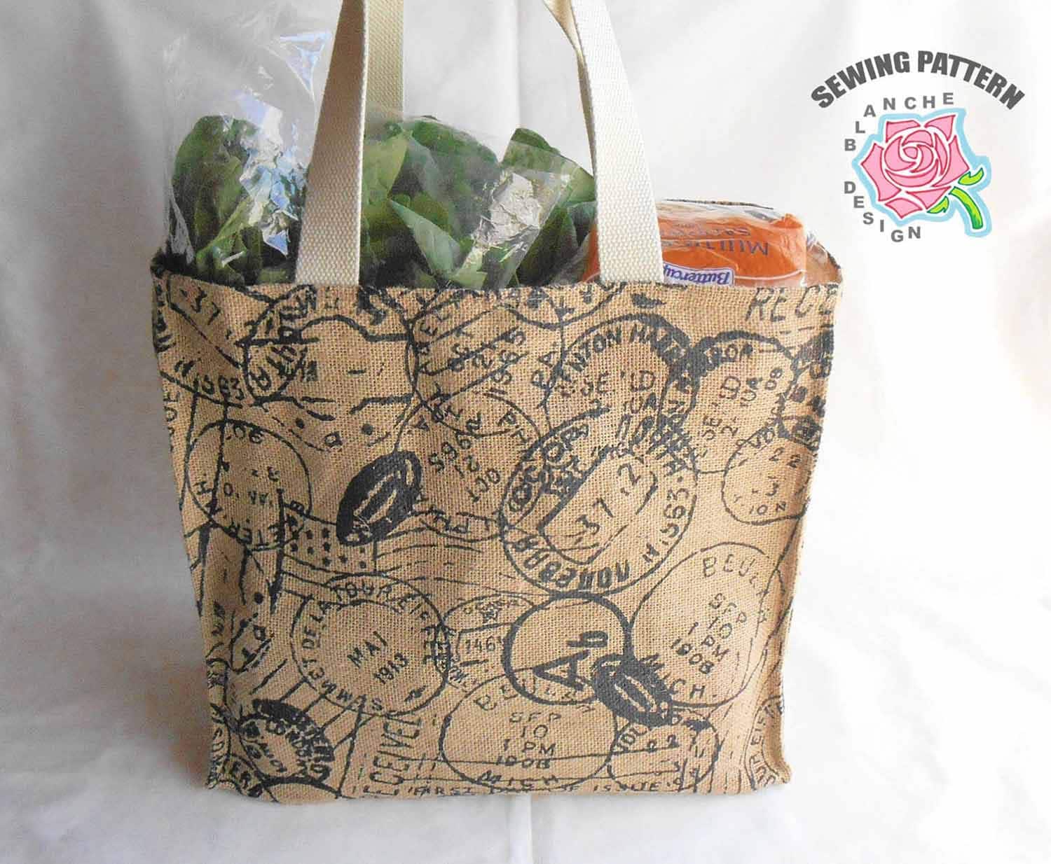Grocery Bag Sewing Pattern - Grocery Bag Diy Pattern Tutorial Sewing ...