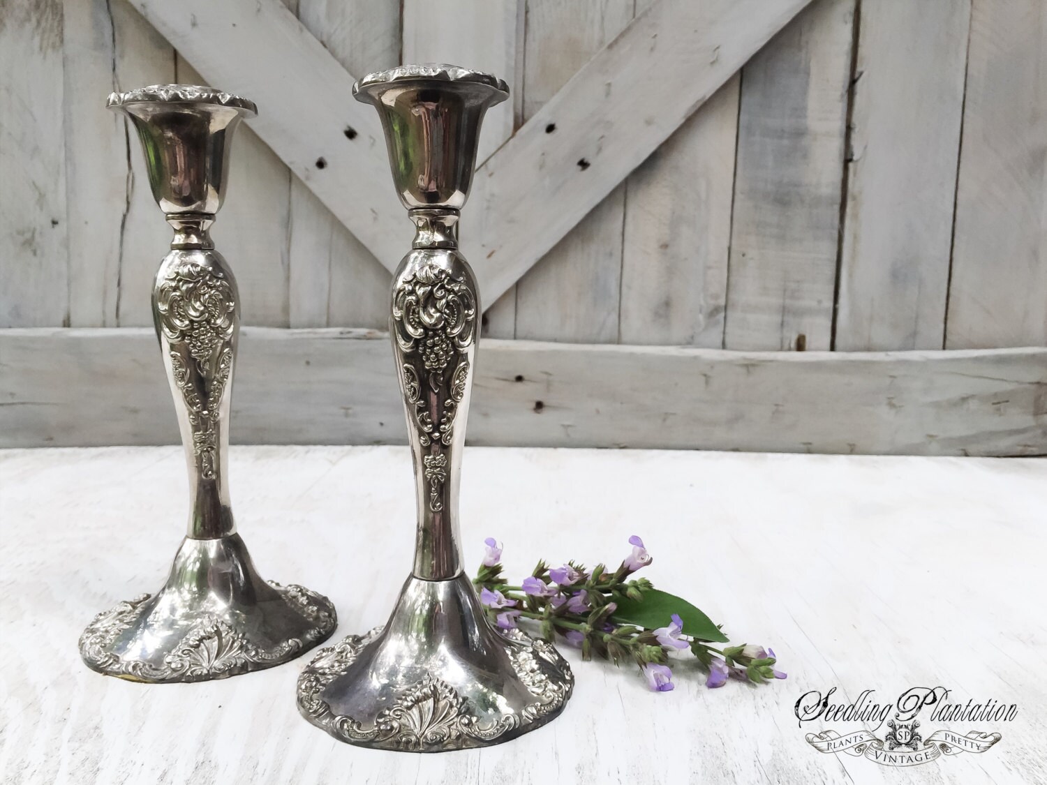 vintage silver candle holder, set of candle holders, vintage vintage silver candle holder, set of candle holders, vintage