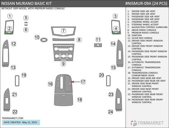 2010 Nissan murano dash kit #2