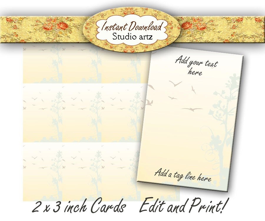 Printable Earring Cards Digital Download Editable