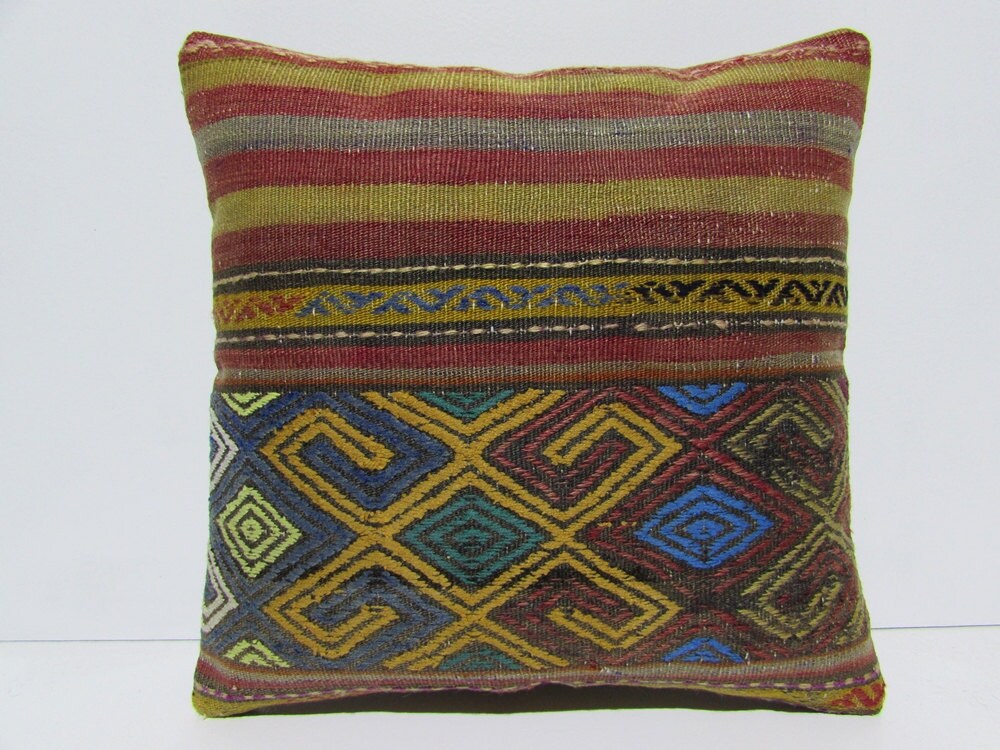 hippie pillow case 18x18 designer pillow by DECOLICKILIMPILLOWS