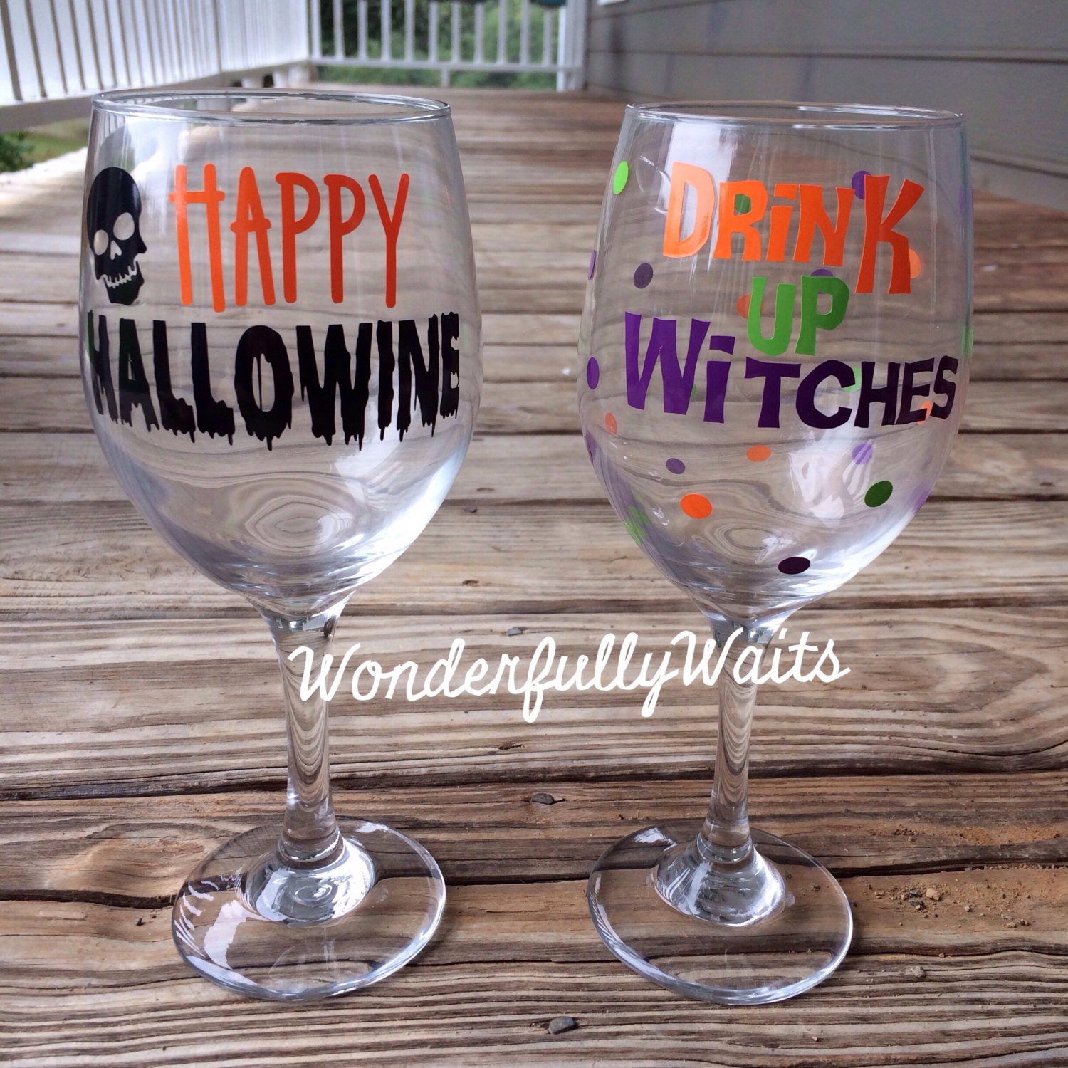 Diy Series Halloween Wine Glass Vinyl Decal By Wonderfullywaits 