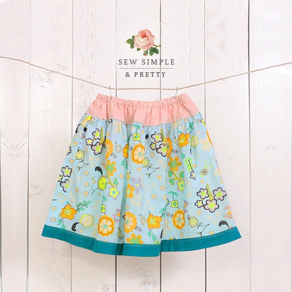 Girls skirt pattern pdf l Toddler ruffle skirt pattern l Easy