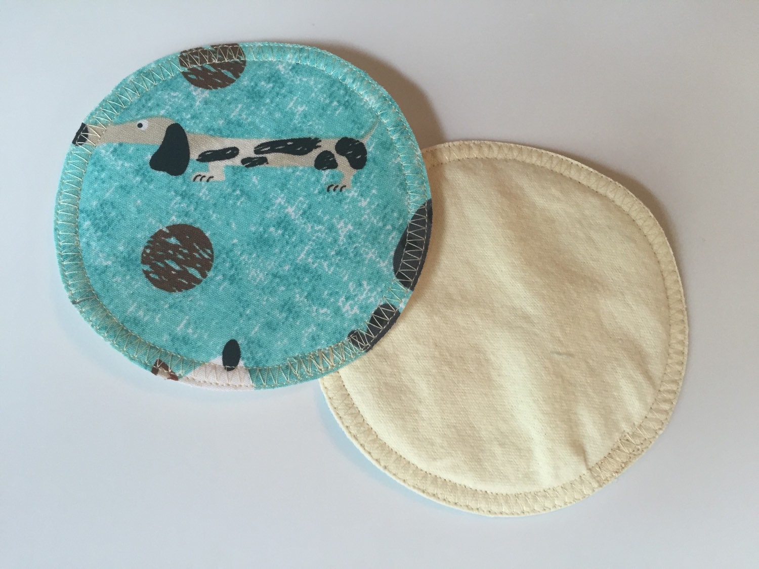Single Pair 2 Reusable Cotton Nursing Pads by SweetBabyJaneCo