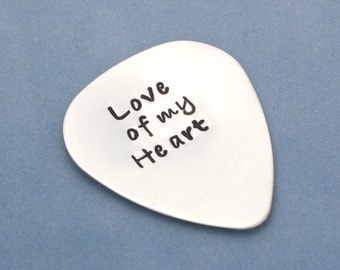 Boyfriend Gift, Personalized Guitar Pick, Sterling Silver Guitar Pick, Custom Pick, , Girlfriend Gift, Husband Gift, Musician