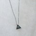 Solid Sterling Silver Penrose Triangle Pendant Necklace | Impossible Triangle Charm, Handmade In USA