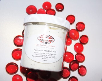 PEPPERMINT Goat's Milk Epsom Salt Bath Soak 6oz Jar
