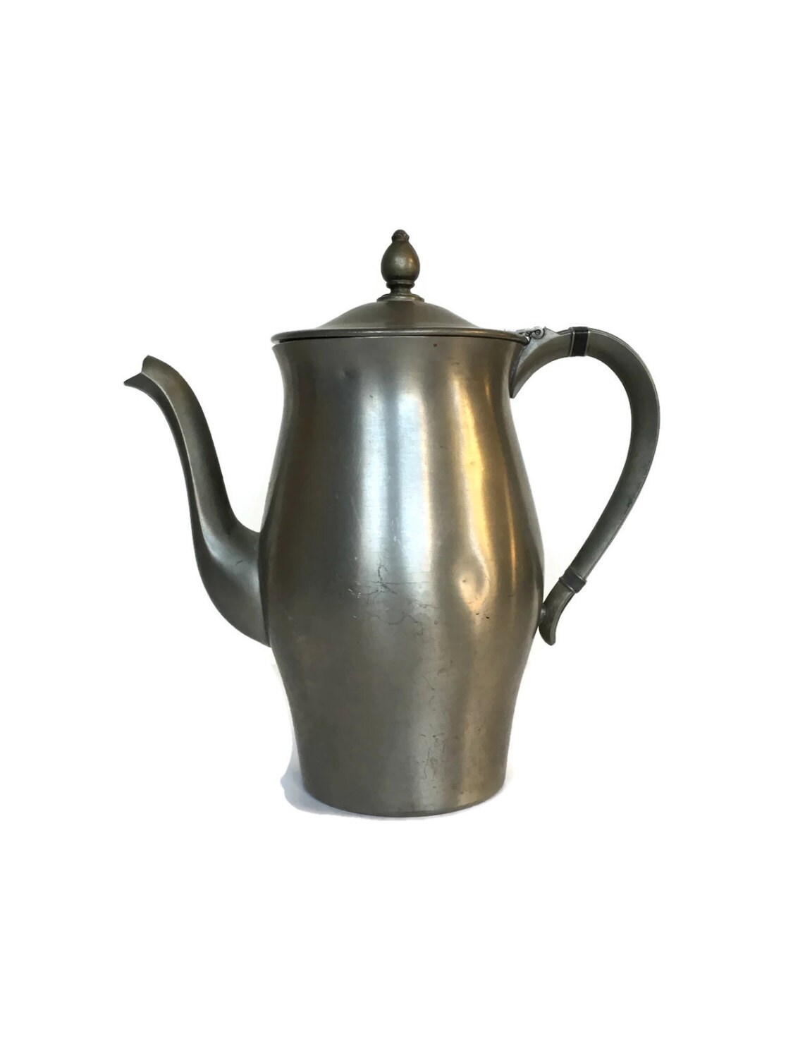 Vintage pewter teapot International brand metallic serving decor