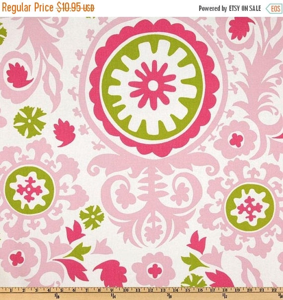 SALE Pink suzani Fabric by the Yard Home Decor by FabricSecret