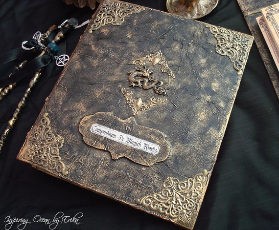 Book of spells shadows Grimoire binder book by InspiringOcean