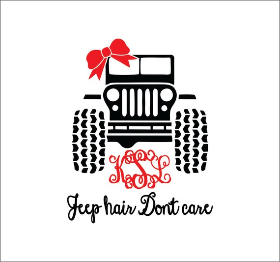 Jeep hair don't care made for monogram DXF SVG vector