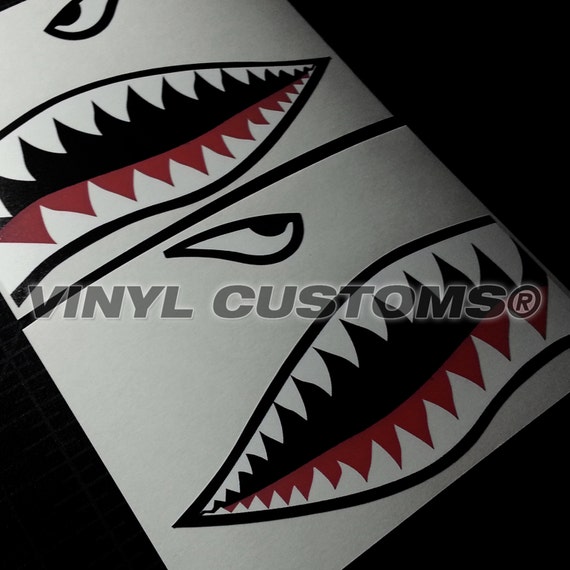 Flying Tigers Vinyl Decal Sticker Shark Teeth Hobby WW2