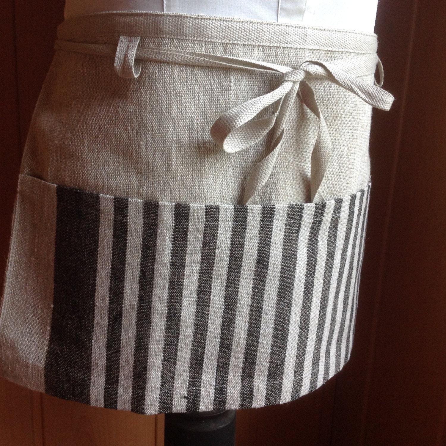 linen utility apron / gardening apron / half apron / teachers