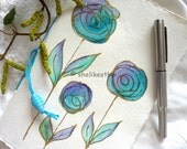 blue roses original drawing and design for this Journal or Notebook with lined pages blue roses original drawing and design for this Journal or Notebook with lined pages