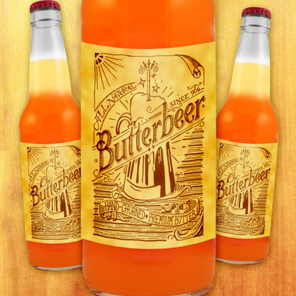 Butterbeer Harry Potter Printable Label and Poster Lettering