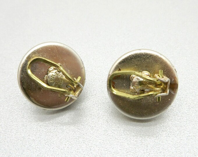 White Lucite Earrings, Vintage Frosted Lucite Earrings, West Germany Earrings, Gumdrop Clip-on Earrings