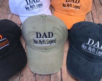 Custom Dad Hat, man myth legend, Fathers day hat, mens hat, dad hat, grandpa hat, monogram hat, papa hat, custom hat, mens baseball hat, hat