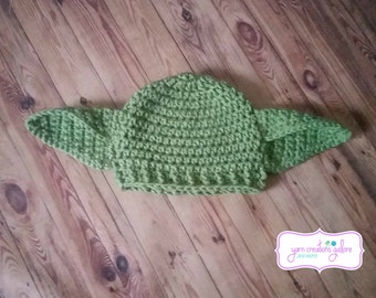 Crochet Yoda Hat---Girl or Boy Version