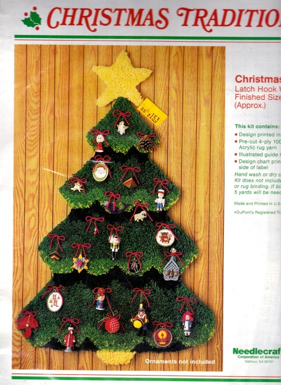 Christmas Tree Latch Hook Wall Hanging Kit WonderArt Creative