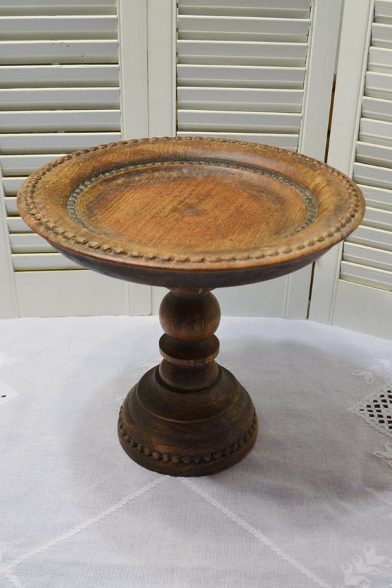 Vintage Wooden Cake Stand 9