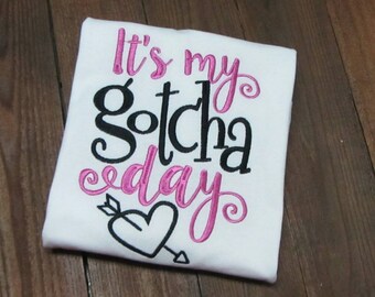 It's my Gotcha day,gotcha day embroidered shirt, Love Makes A Family Embroidered Shirt,Adoption shirt,Grown in my heart