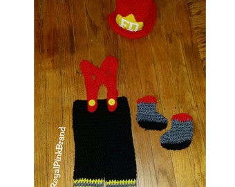 Crochet Fire Fighter Set