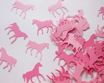 Horse Party Decoration, Pink Horse Confetti, Cowgirl, Girl Birthday Party, 100 CT.