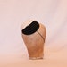 Ivory and black small hat/fascinator made of wool felt