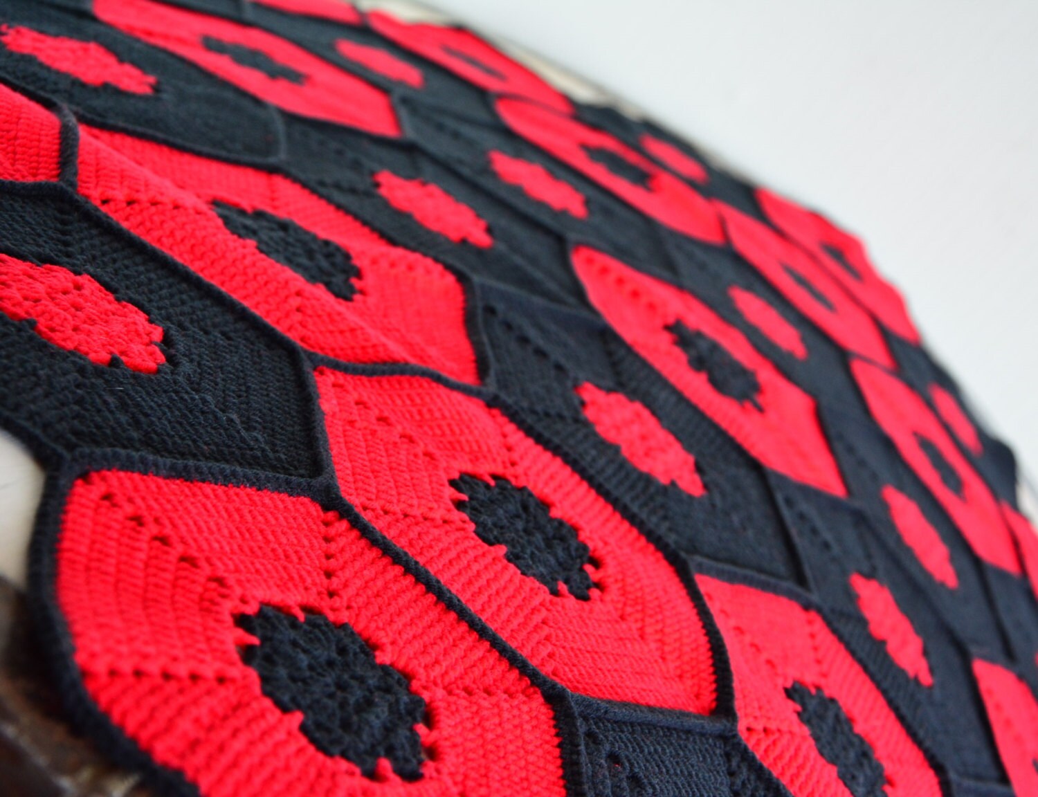 Baby blanket black and red. Baby shower gift for baby girl or