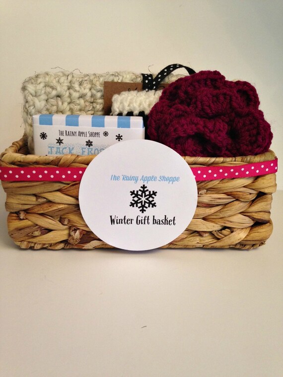 Christmas gift basket fingerless gloves by