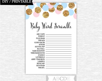 gender reveal word etsy