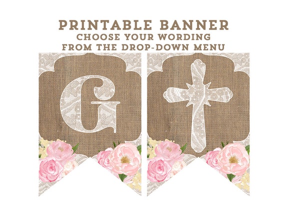Christening banner Baptism banner confirmation Baptism